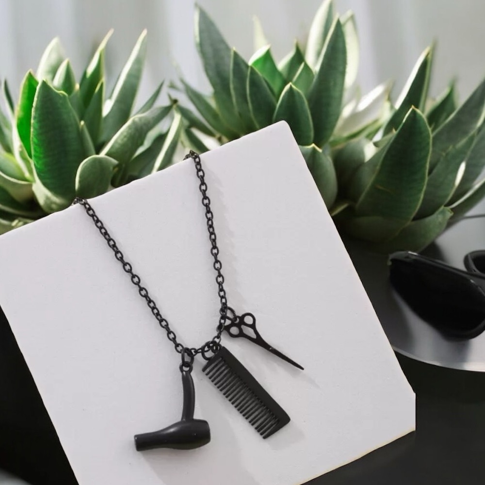 3pc Hairstyle Charm Necklace, NIB